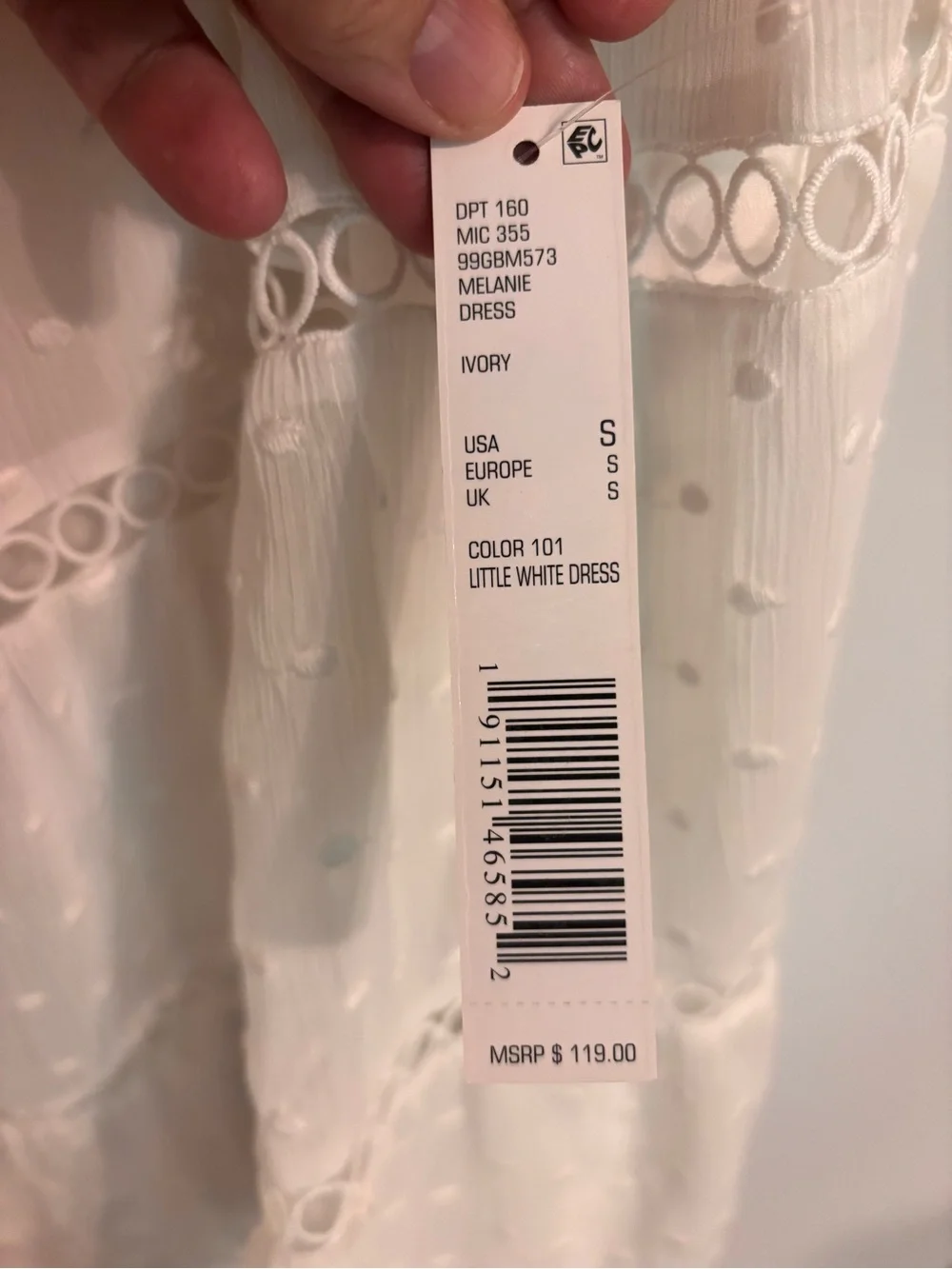 GIANNI BINI NWT Melanie White Long Sleeve Dress - Picture 7 of 12